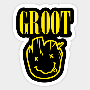 Groot Nirvana Mash Up Sticker